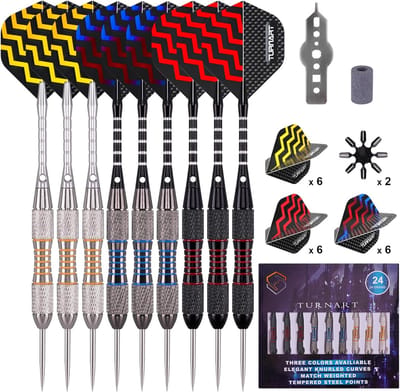 Professionele Dartpijlen Set - 9 Stuks 24 Gram Metalen Tip Darts