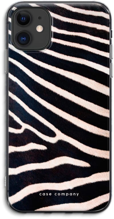 Case Company® - Hoesje geschikt voor iPhone 11 hoesje - Zebra - Soft Cover Telefoonhoesje - Bescherming aan alle Kanten en Schermrand