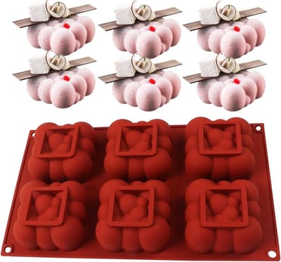Wolkvormige siliconen bakvorm voor mousse cake - Rood