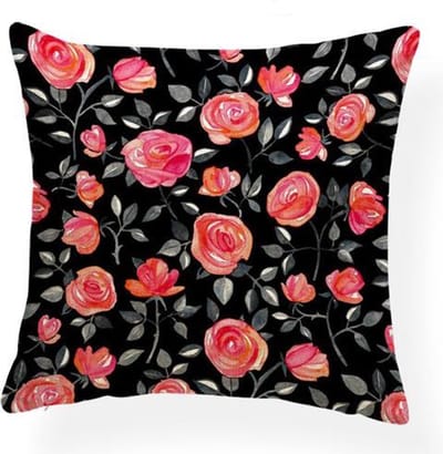 Kussens | Kussenhoes Black Roses | Bloemen | Sierkussenhoes