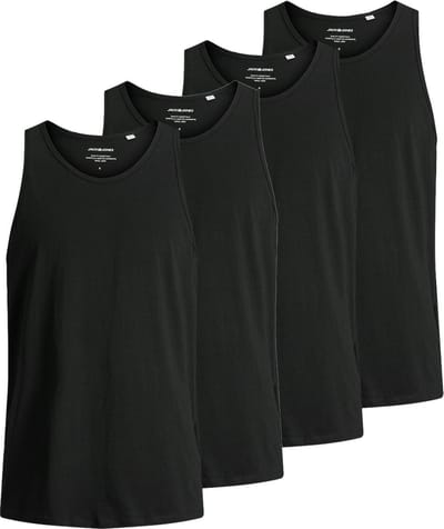 Jack & Jones Heren onderhemd 4 pack Jacbasic