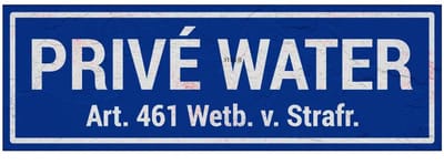Privé water art. 461 bord | Sign Again materiaal | 21 x 7 cm