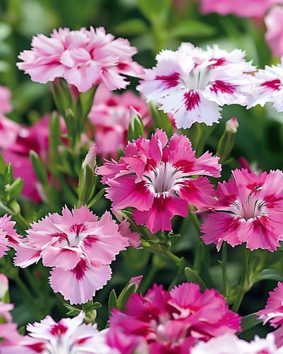 2 sets - Duizendschoon Zaden Wee Willie Gemengd Dianthus Barbatus Eenjarig