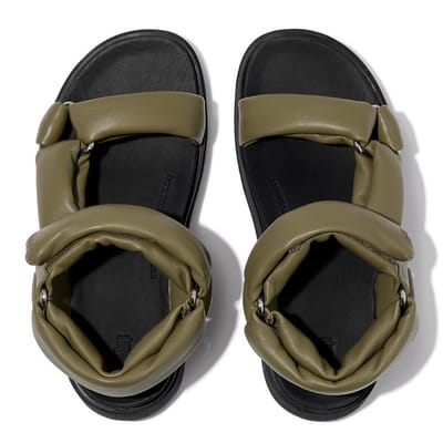 FitFlop Gen-FF Soft-Leather Back-Strap Sandals GROEN - Maat 37