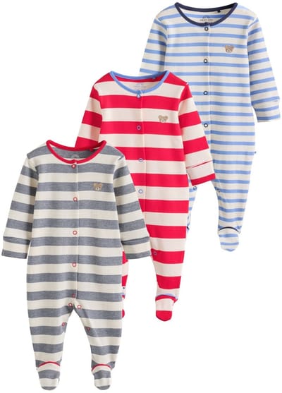 Next - Jongens - Set van 3 babypyjama's - Wit