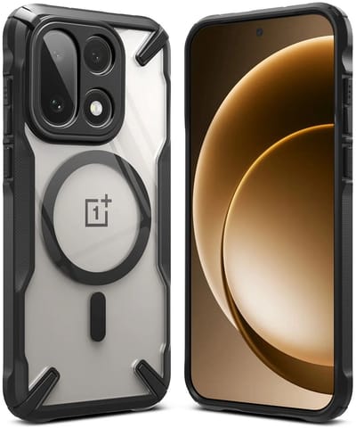 Ringke Hoesje Geschikt voor OnePlus 15 | Fusion X Magnetic | Compatibel met MagSafe / Qi2 | Back Cover met Magneet | Militaire Standaard | Zwart