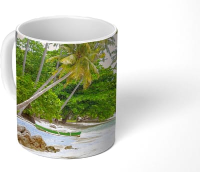 Mok - Koffiemok - Palmbomen - Strand - Zomer - Tropisch - Mokken - 350 ML - Beker - Koffiemokken - Theemok