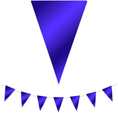 BTH - Slingers - Metallic Blauw - Slingers Verjaardag - Vlaggenlijn - Verjaardag Versiering - Verjaardag - Vlaggetjes