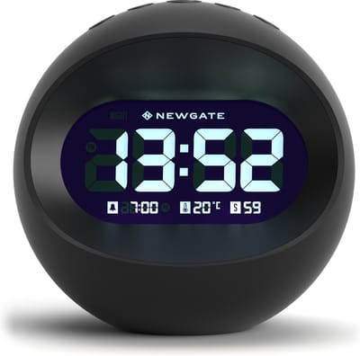 Newgate Centre Of The Earth LCD Alarm Klok - Zwart