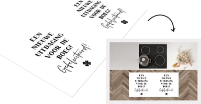 Keukenloper - Loper keuken - Quotes - Spreuken - Een nieuwe uitdaging voor de boeg! Gefeliciteerd! - 120x60 cm - Keukenloper vinyl