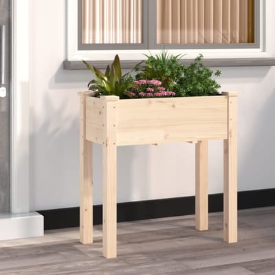 vidaXL - Plantenbak - met - voering - 71x37x76 - cm - massief - vurenhout
