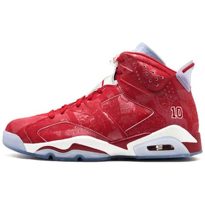 Air Jordan 6 Retro Slam Dunk Unisex Sneakers Rood Varsity-Rood Varsity-Rood-Wit 717302-600 43 red
