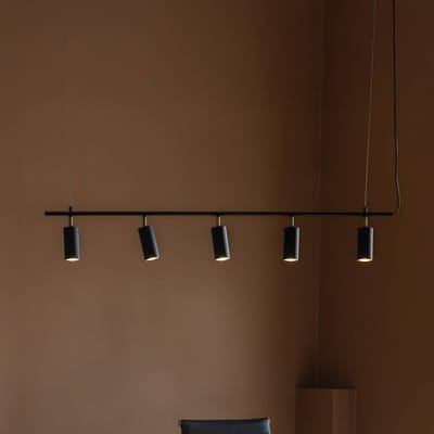 Globen Lighting hanglamp Hubble 5 zwart, lengte 130 cm, 3-lamps
