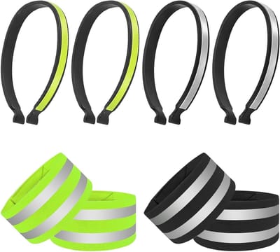 Reflecterende Bands voor Fietspantsers - Set van 4 Reflector Clips voor Veiligheid tijdens Fietsen, Hardlopen en Buitenactiviteiten - Nylon Materiaal en Ideaal voor Dames