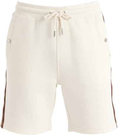 OMBRE Korte Broek - Regular Fit - Katoen - Gestreept Crème S