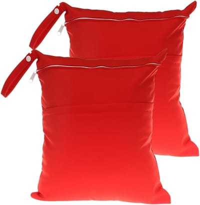 Dubbellaagse Waterdichte Luiertas, Set van 2, 30 x 36 cm, Kleurige Wasbare Luiertassen, Organiser voor Luiers en Kleding, Ideaal voor Reizen en Thuisgebruik