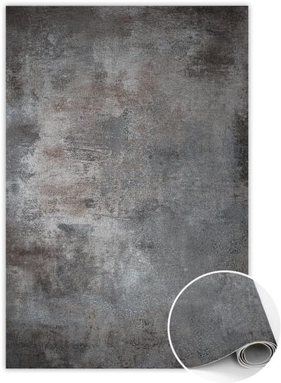 Tulup Vinyl Tapijt - Roestig plaatwerk Vinyl Vloerkleed - 60 x 90 cm - Zwart Binnen Tapijt - Vloerkleed Op Vinyl - Vinylmat - Kantoortapijt - Woonkamertapijt