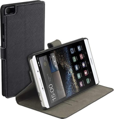 HC zwart booktype hoesje voor de Huawei P8 Max