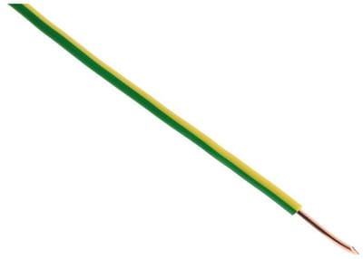 Elektrische Voedingskabel H07V-U 2.5mm² - PVC Geleider voor Binnengebruik - Geel en Groen - 5m