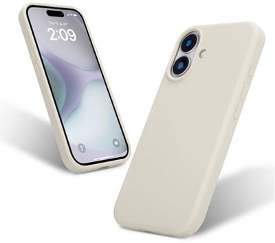 Mobiq - Liquid Siliconen Hoesje geschikt voor iPhone 17 - lichtgrijs