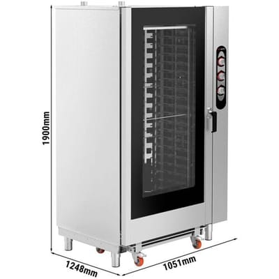 GGM Gastro Kombidämpfer - Manuell - 40x GN 1/1 oder 20x GN 2/1 - inkl. Tablettwagen
