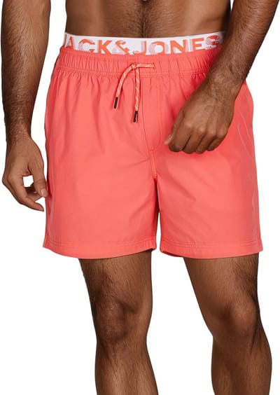 Jack & Jones Heren Short MAUI JJSWIM regular fit Rood M Volwassenen Zwemshort - Zwembroek