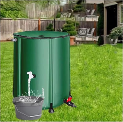 Regenwateropvangtank - Watercollector Tuin - Tuin Irrigatie - Opvouwbaar Ruimtebesparend - 750 Liter - Zwart