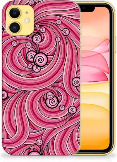 Apple iPhone 11 Hoesje maken Swirl Pink