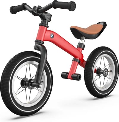 BMW Loopfiets voor Kinderen 3 tot 6 jaar – Officieel Gelicentieerd met Verstelbaar Zitje – Stabiele Loopfiets met 3 Wielen & Comfortabel Zitje – Rood