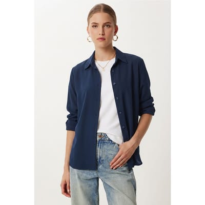 Poplin Overhemd met Kraag en Knopen
