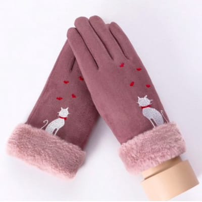 Hidzo Dames Handschoenen Lila Maat S/M