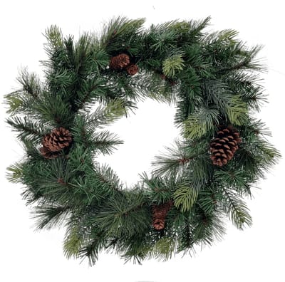 Viv! Home Luxuries Kerstkrans met Dennenappels - groen - Ø60cm