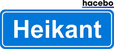 Hacebo - Plaatsnaam Sticker - 29x10 CM - Heikant sticker - Verkeersborden sticker - grappige cadeaus - Heikant