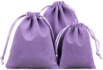 Dailygoods- Sieradenzakjes fluweel - Cadeauzakjes - Inpakzakjes - Organza zakjes - 10 x 12 cm - 6 stuks met trekkoord