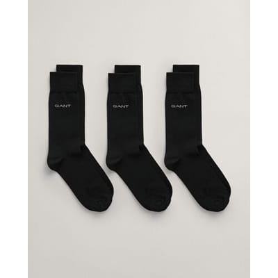 Gant Sokken Solid Mercerized Cotton Subtle Logo Zwart / male