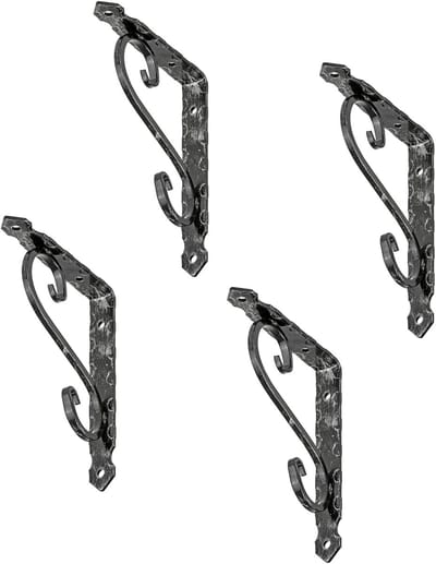 siwitec smeedijzeren console 150 x 110 mm zwart in een set van 4, plankconsole met een draagvermogen van 65 kg