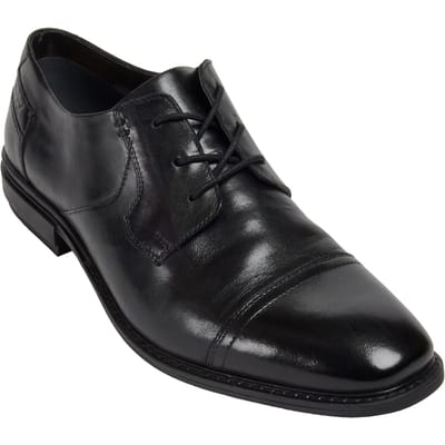 Pod Savage Leer/Textiel Heren Zwart Veterschoenen