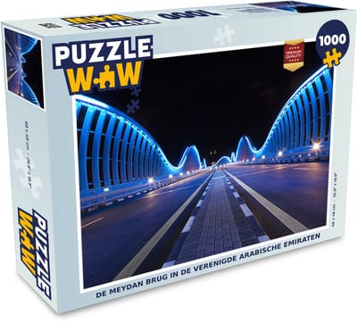 Puzzel De Meydan brug in de Verenigde Arabische Emiraten - Legpuzzel - Puzzel 1000 stukjes volwassenen