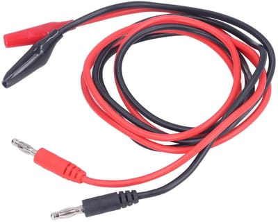 Krokodilclip meetsnoeren - Testkabels - Elektrisch testen - Sterke bijtkracht - 2000V 20A - Zwart