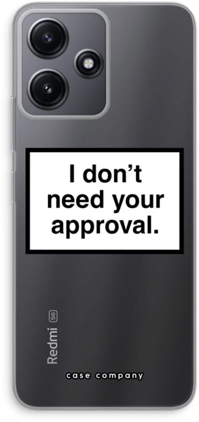 Case Company® - Hoesje geschikt voor Xiaomi Redmi 12 hoesje - Don't need approval - Soft Cover Telefoonhoesje - Bescherming aan alle Kanten en Schermrand