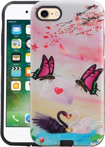 Vlinder Design Hardcase Backcover - Hoesje Geschikt voor iPhone 8 / 7