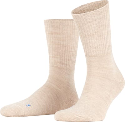 FALKE Walkie Light eenkleurig wol functioneel materiaal sokken unisex beige - maat 39-41