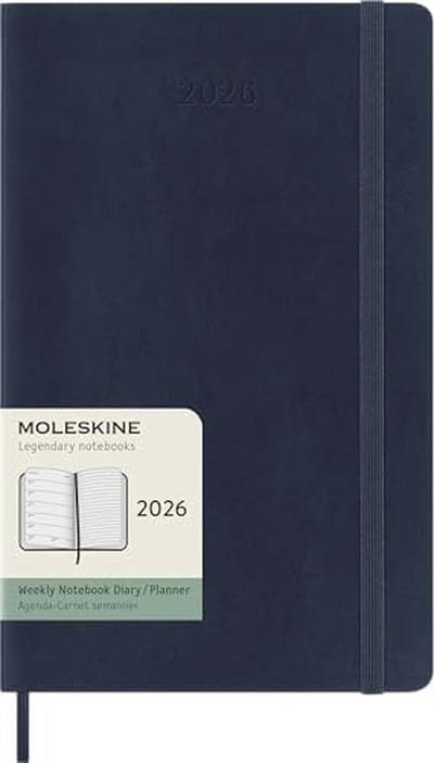 Notizkalender 2026 - 12 Monate Wochenübersicht, A5, Weicher Einband, Ideal für Planung und Organisation
