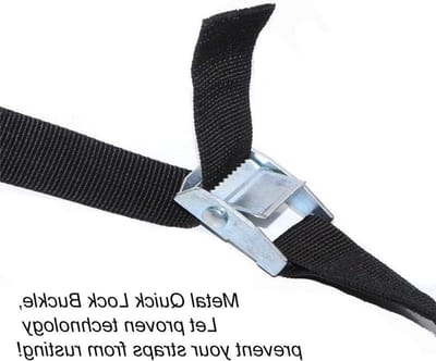 Spanbanden met ratel - Zware sjorbanden - Lading vastzetten - Heavy Duty ontwerp - 25 mm x 5 meter - Zwart