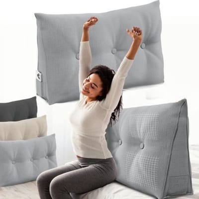 Thuys - Leeskussen voor in Bed 100x52cm - Ergonomische Rug- en Nekondersteuning - Armsteunen - voor Lezen - Werken en Ontspannen