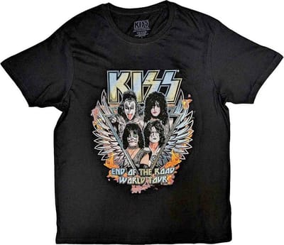 Kiss - End Of The Road Wings Heren T-shirt - S - Zwart