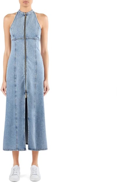 Armani Exchange Xw002261_af21338 Mouwloze Jurk Blauw 42 Vrouw