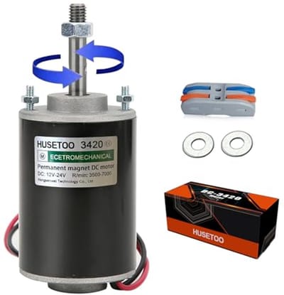 Stille DC-Motor 12V/24V voor Doe-Het-Zelf Projecten – Hogekoppel en Hoogtoerental