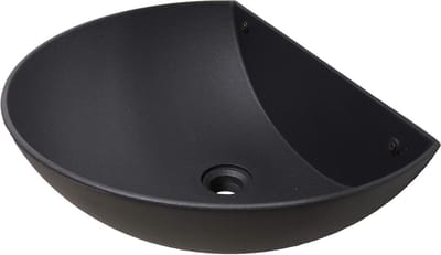 Wandbak fontein - Spoelbak muur - Handen wassen - Gegoten aluminium - 49.4 x 36 cm - Antraciet