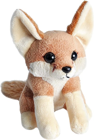 Wild Republic Woestijnvos Knuffel - 13cm - pluche Fennec vos - beige - Dieren knuffels